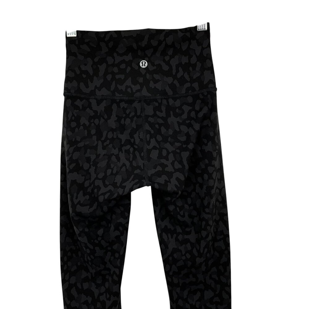 Lululemon Leggings Womens 2 Black Camo High Rise Lululemon Wunder Train Tight - Picture 4 of 11